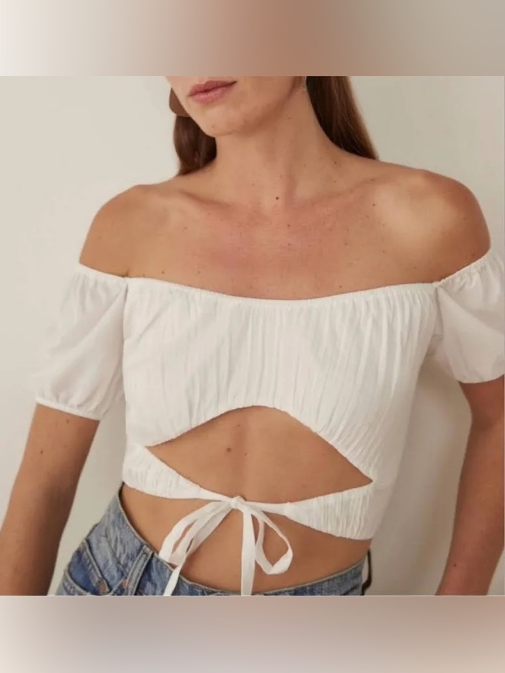 Reformation Pimenta Top in White size 6